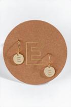 Francesca's E Circle Drop Earrings - Gold