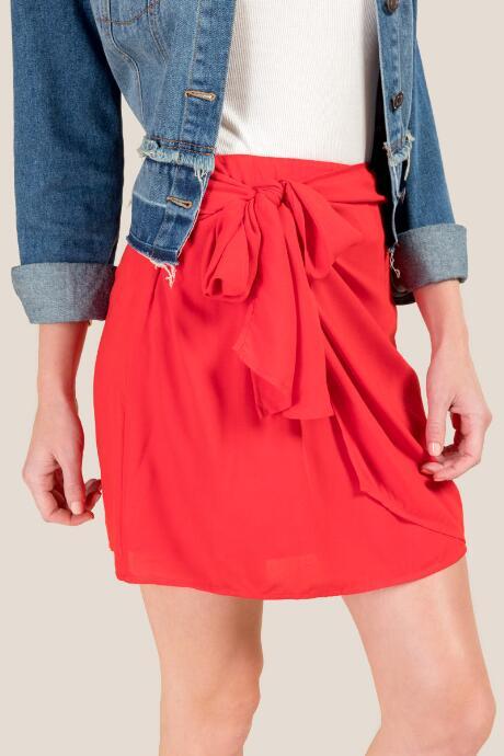 Francesca's Amma Gameday Mini Skirt - Red