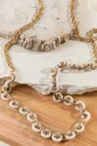 Francesca's Luxe Collection Links Necklace - Blush