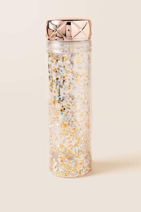 Slant Rose Gold Sequin Tumbler