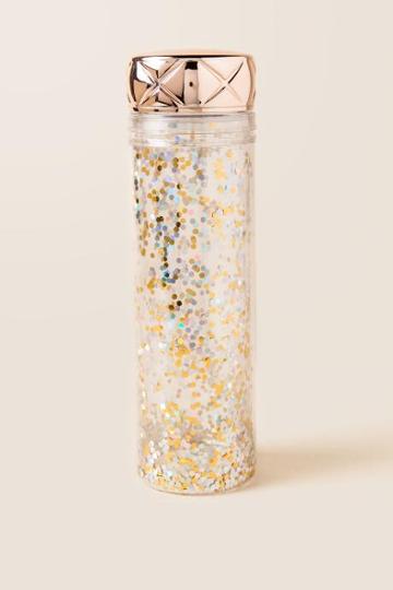 Slant Rose Gold Sequin Tumbler