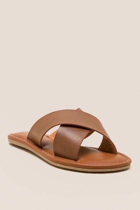 Francesca Inchess Mia Freya Slide Sandal - Cognac