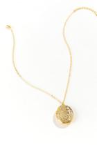 Francesca's Ella Oval Locket - Gold