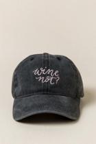 Francesca's Wine Not? Baseball Cap - Black