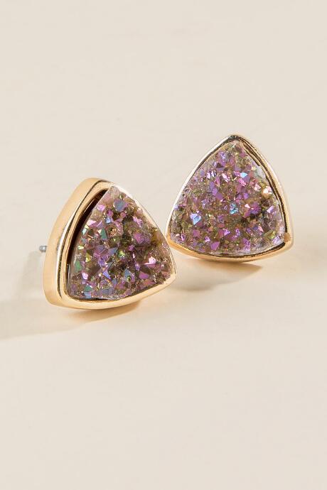 Francesca Inchess Kaylee Druzy Studs - Purple