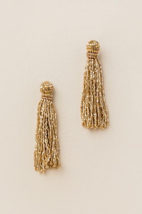Francesca's Jillian Seedbead Tassel Earring In Gold - Gold
