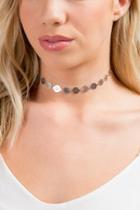 Francesca's Elise Filigree Choker Necklace In Silver - Silver