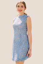 Alya Serafina Lace Dress - Oxford Blue