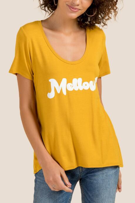 Francesca Inchess Mellow Graphic Tee - Marigold