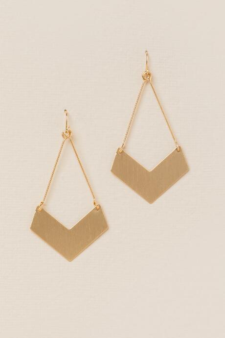 Francesca's Aislin Arrow Drop Earring - Gold