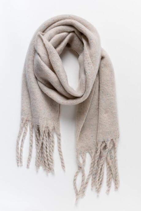 Francesca's Tyler Braided Fringe Scarf - Ivory