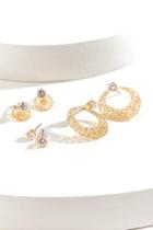Francesca's Latonya Filigree Cz Earrings Set - Gold