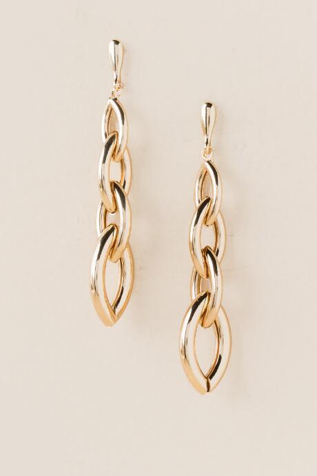Francesca's Nova Chain Link Linear Drop Earring - Gold