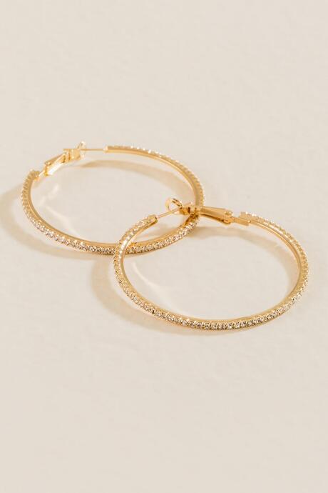 Francesca Inchess Kayleigh Crystal Hoops - Crystal
