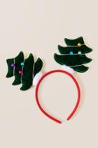 Francesca's Holiday Tree Antlers Headband - Green