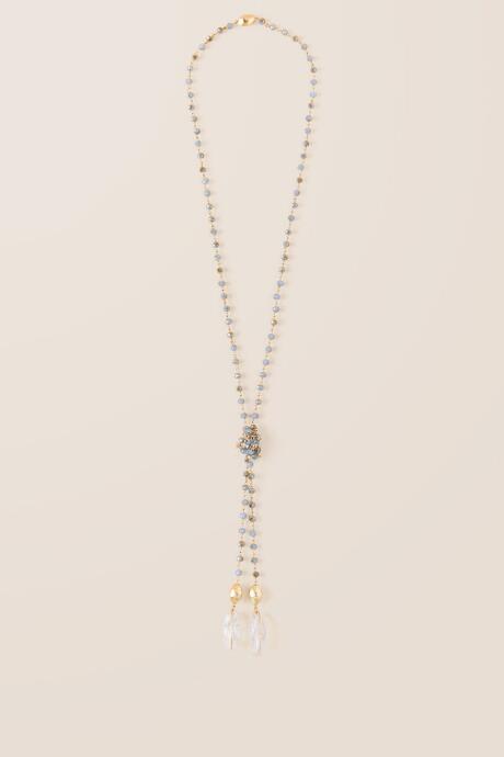 Francesca's Alexa Rosary Wrap Necklace - Light Blue