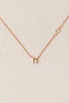 Francesca's N 14k Initial Necklace In Rose Gold - Rose/gold