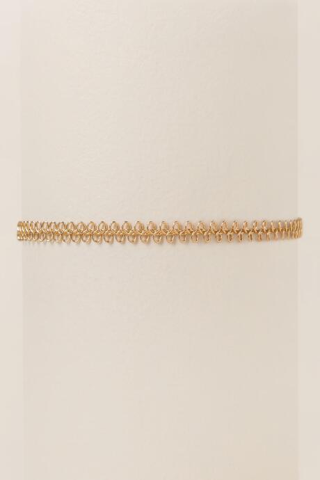 Francesca's Laudine Metal Choker - Gold