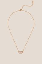Francesca's Kelli Rose Quartz Pendant Necklace - Pale Pink