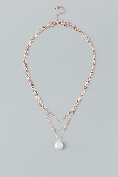 Francesca Inchess Elysia Layered Pearl Necklace In Rose Gold - Rose/gold