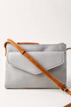 Francesca's Bethany Soft Zip Crossbody - Gray