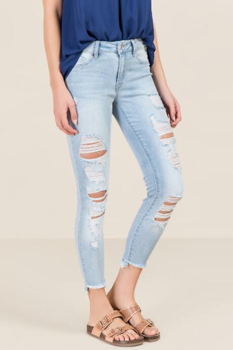 Francesca's Griffin Destructed Legging Jean - Lite