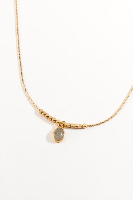 Francesca's Lindsey Oval Drop Choker - Gray
