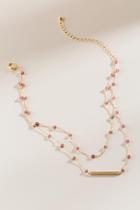 Francesca's Delilah Delicate Beaded Necklace - Purple