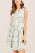 Francesca Inchess Novalee Scoop Neck A-line Dress - Mint