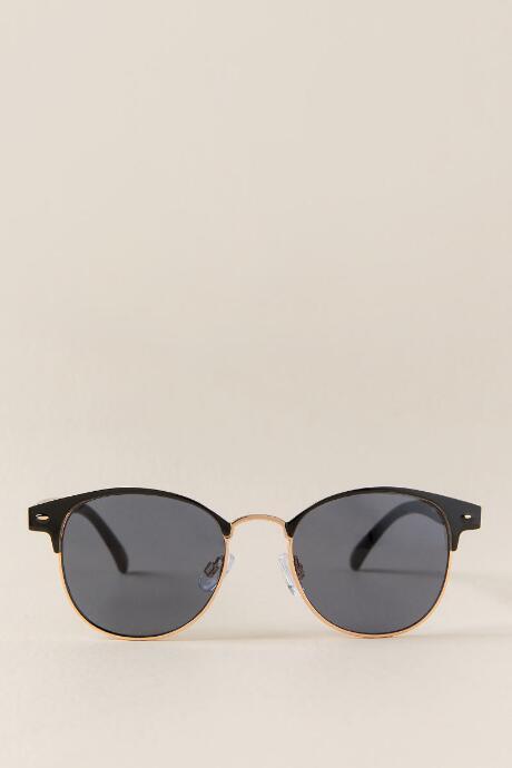 Francescas Dani Black And Gold Sunglasses - Black
