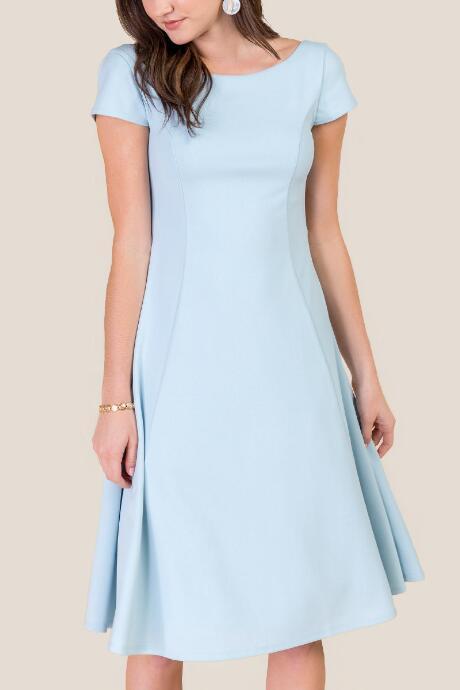 Francesca's Katie Twist Back Midi Dress - Baby Blue