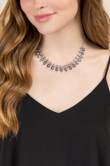 Francesca Inchess Olinda Statement Choker - Silver