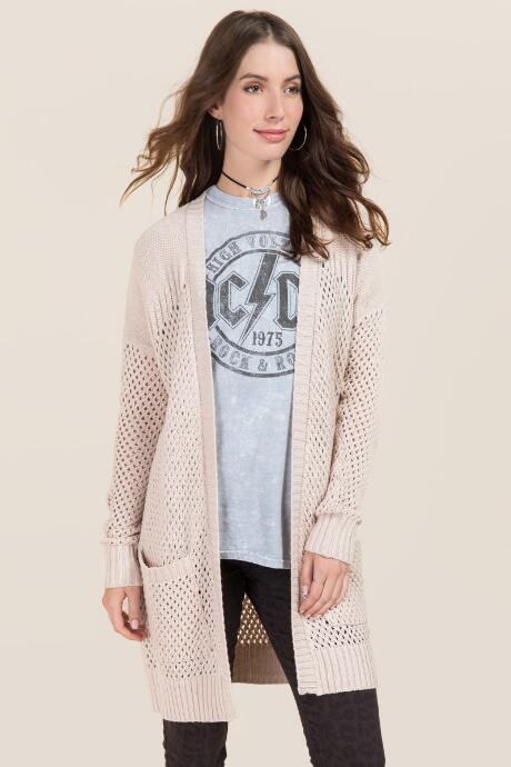 Blue Rain Harvey Pointelle Cardigan - Ivory