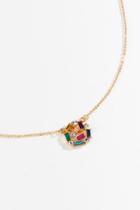 Francesca's Holly Rainbow Cluster Pendant Necklace - Multi