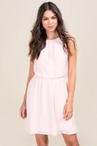 Francesca's Lush Flawless Solid Dress - Pink