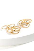 Francesca's Victoria Multi Textured Ring Set - Ivory