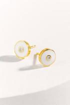 Francesca Inchess Savannah Circle Studs - White