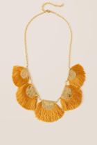 Francesca Inchess Ellen Statement Tassel Necklace In Marigold - Marigold
