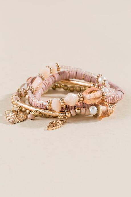 Francesca's Bella Bracelet Set - Blush