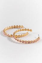 Francesca's Sidney Scalloped Hoops In Pink - Pink