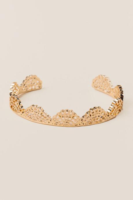 Francesca's Charlotte Filigree Cuff Bracelet - Gold