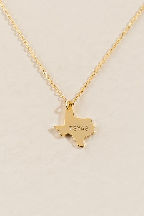 Francesca's Texas Pendant Necklace In Gold - Gold