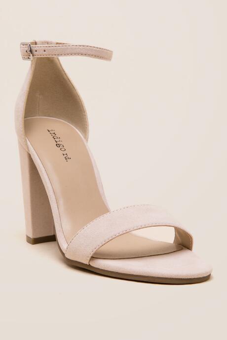 Indigo Rd. Bradlee Peep Toe Block Heel - Nude