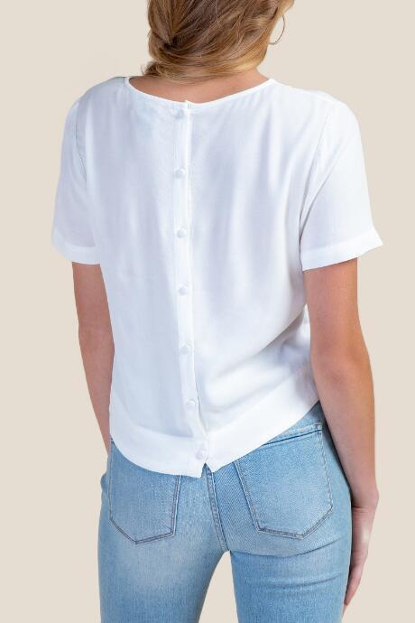 Francesca's Brittany Embroidered Blouse - Ivory