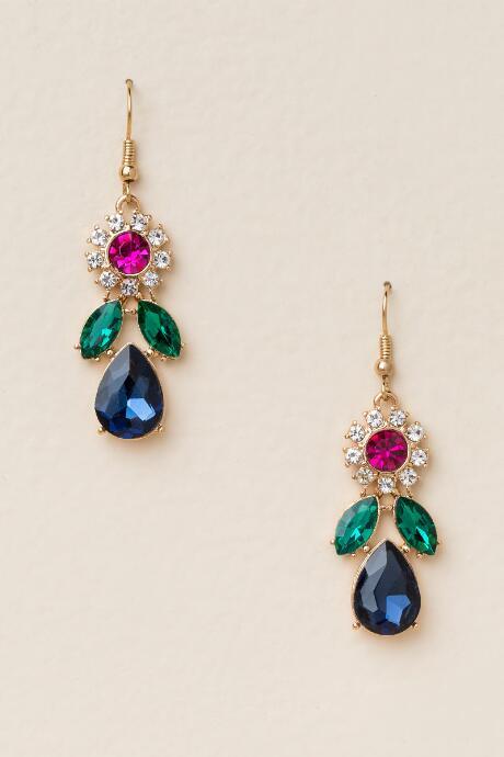 Francesca's Kehlani Flower Drop Earring - Multi