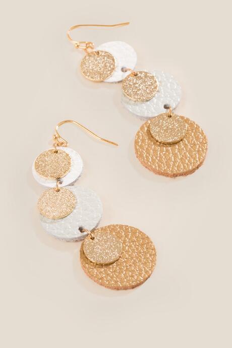 Francesca's Thandie Multi Circle Drop Earrings - Mixed Plating
