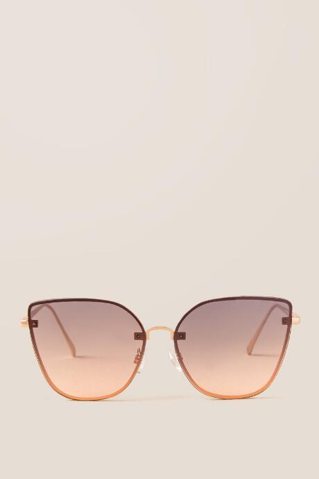 Francescas Siesta Metal Cat Eye Sunglasses - Gold