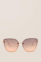 Francescas Siesta Metal Cat Eye Sunglasses - Gold