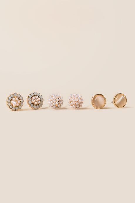 Francesca's Hadley Studs Set - Ivory