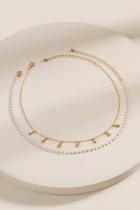 Francesca's Raweena Layered Star Necklace - Ivory